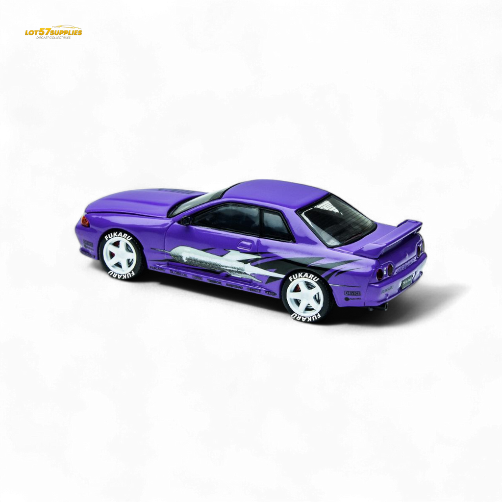 (Pre-Order) TimeMicro Skyline GT-R R32 Los Santos Drift - Purple 1/64-3