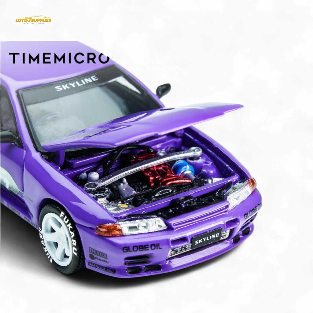 (Pre-Order) TimeMicro Skyline GT-R R32 Los Santos Drift - Purple 1/64-1