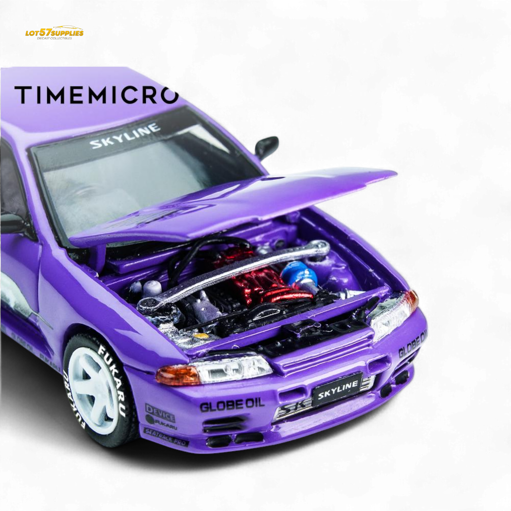 (Pre-Order) TimeMicro Skyline GT-R R32 Los Santos Drift - Purple 1/64-1